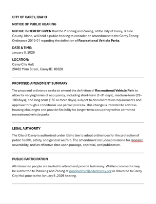 public hearing notice template